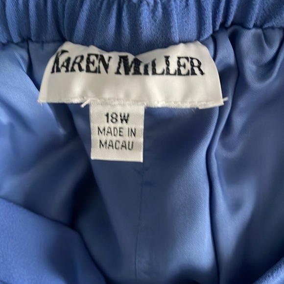 Karen Miller Blue Wide Women’s Dress Lined Pants Size 18W - Picture 6 of 7